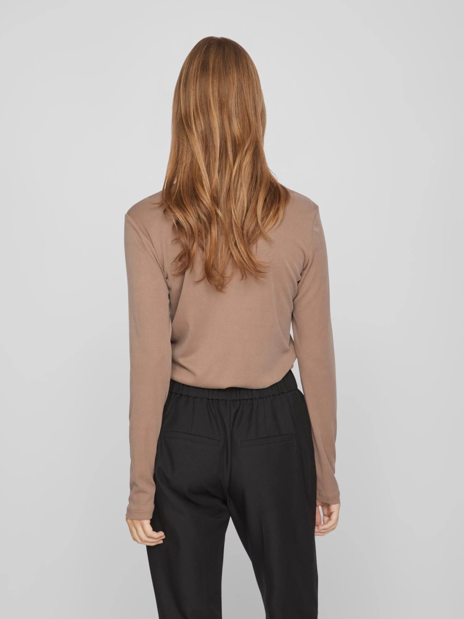 Vila Longsleeves Shirt Dames Lichtbruin 7 Vila Longsleeves Shirt Dames Lichtbruin - Afbeelding 5