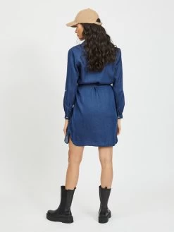 Vila Blousejurken Blousejurk Bista Dames Blauw -Vila 00947f11a3f9098760726371aa338e6a