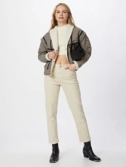 Vila Straight Regular Jeans Sommer Dames Beige -Vila 00bbd29311da0094759aabc13973536c