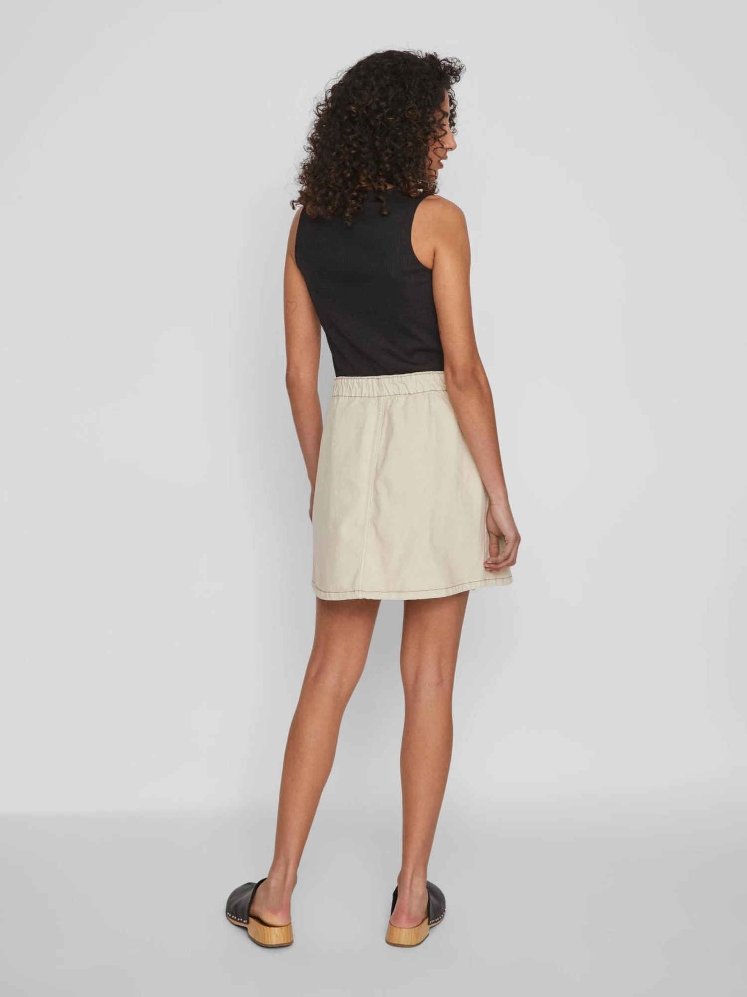 Vila Mini Rokken Rok Tenna Dames Taupe 7 Vila Mini Rokken Rok Tenna Dames Taupe - Afbeelding 5