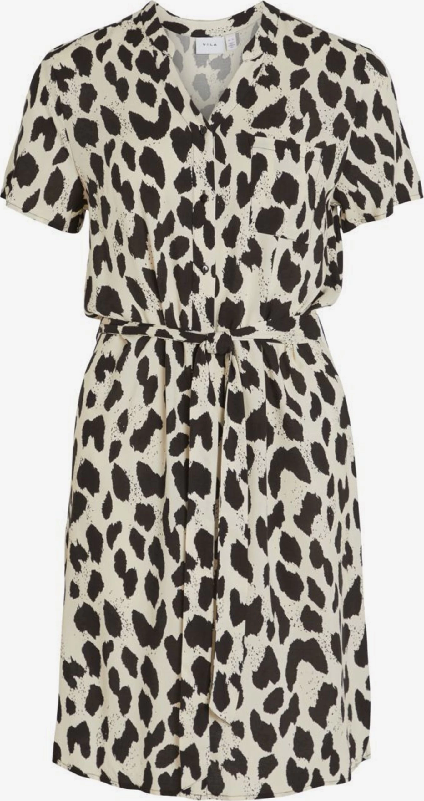 Vila Blousejurken Blousejurk Dames Beige / Zwart 3 Vila Blousejurken Blousejurk Dames Beige / Zwart