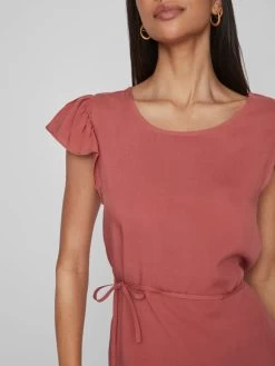 Vila Mini Jurken Jurk Dames Pastelrood -Vila 037777cd3a1e680c92f6019d78c2b4ce