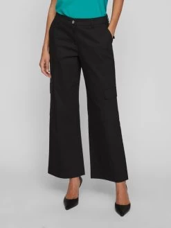 Vila Jeans Wide Leg Cargojeans Dames Zwart -Vila 03bb8914753361a3c754df104c247d54