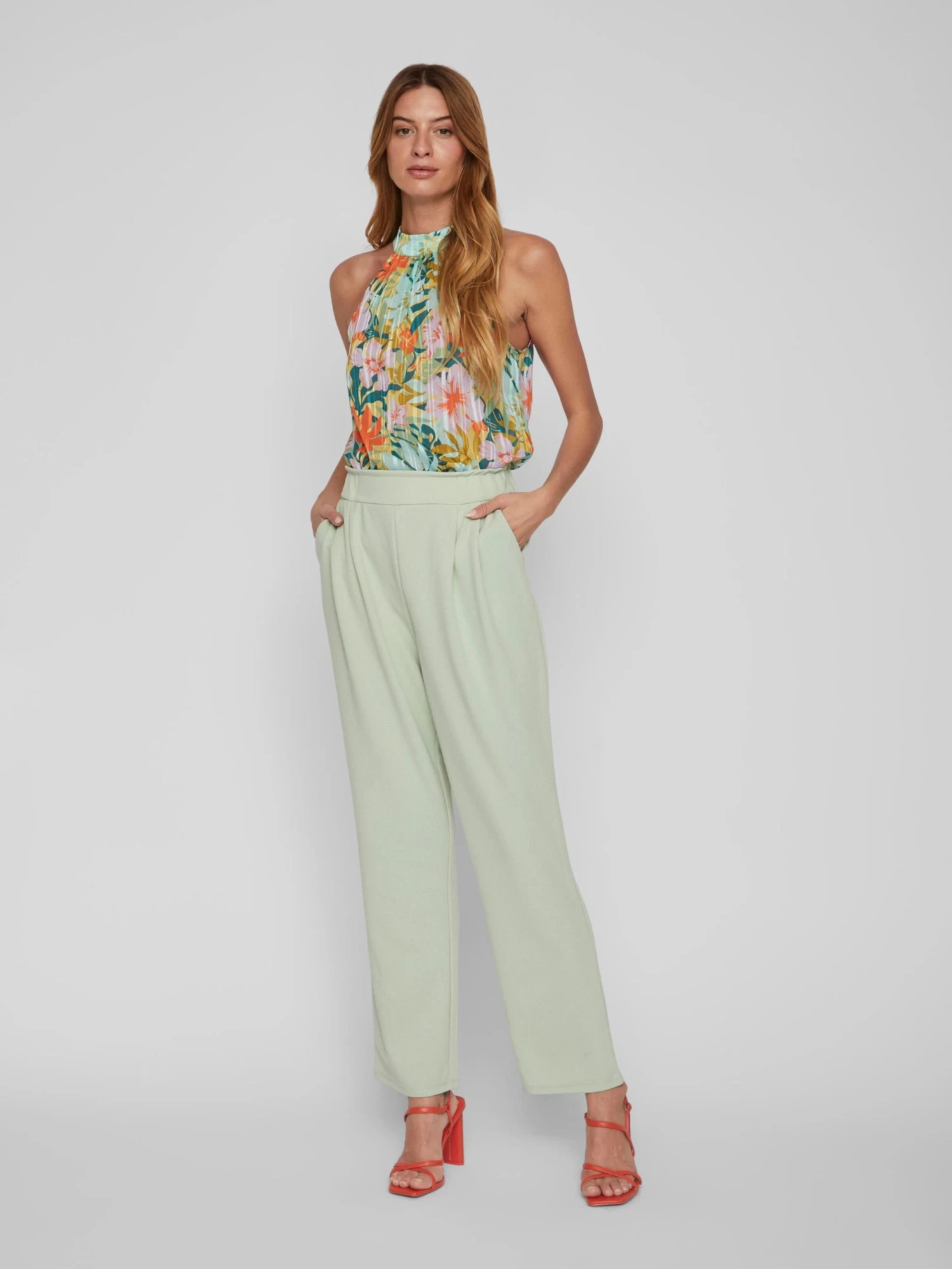 Vila Uitgaanstops Top Paus Dames Gemengde Kleuren 6 Vila Uitgaanstops Top Paus Dames Gemengde Kleuren - Afbeelding 4