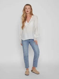 Vila Kanten Blouses Blouse Dames Wit -Vila 053c527c78726a3797e9fe45b0a4dd0b