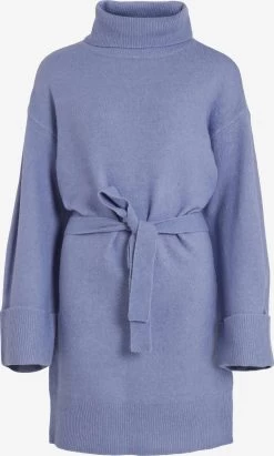 Vila Gebreide Jurken Gebreide Jurk Rolfie Dames Smoky Blue