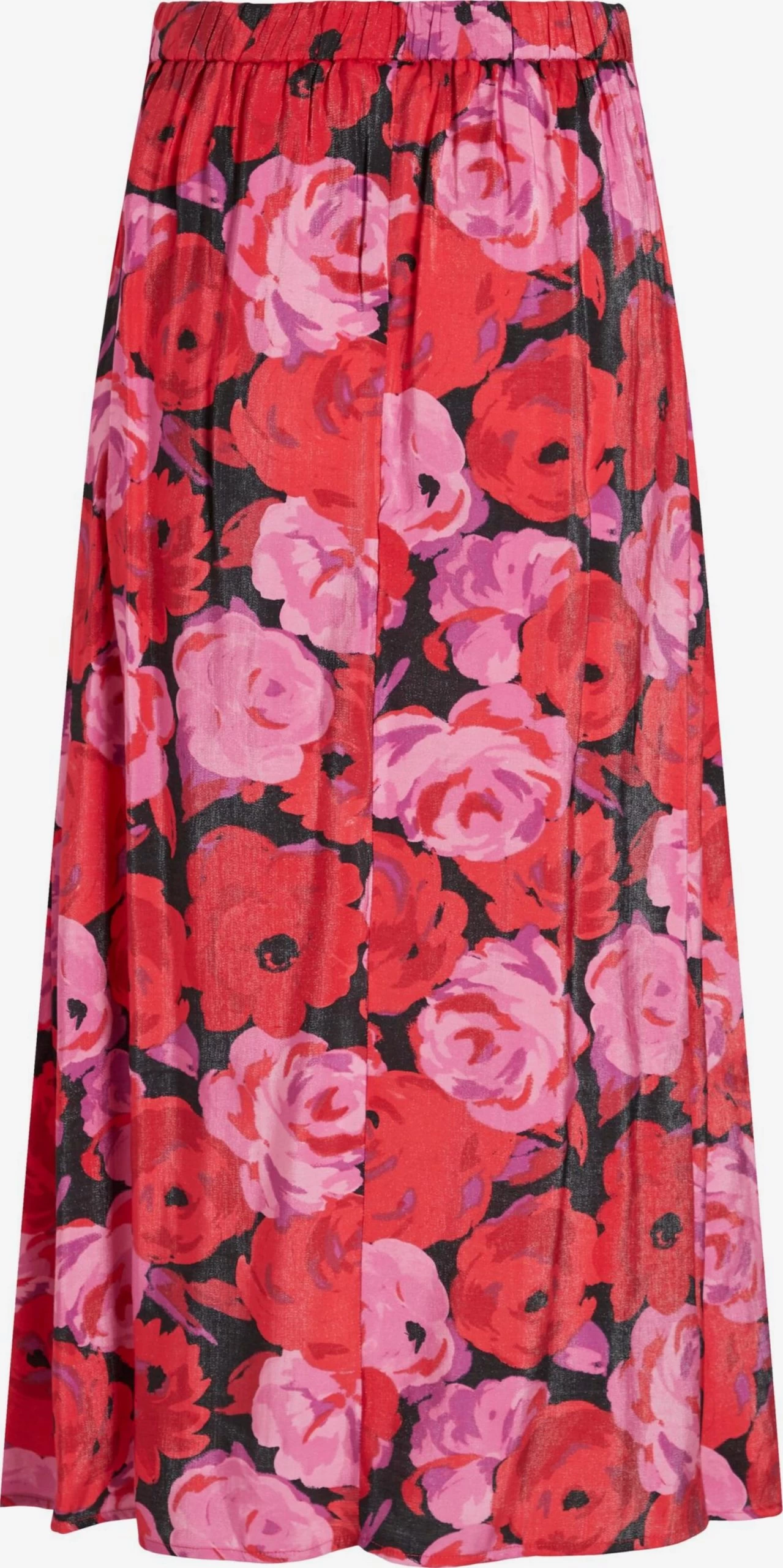 Vila Midi Rokken Rok Flora Dames Zwart 4 Vila Midi Rokken Rok Flora Dames Zwart - Afbeelding 2