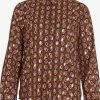 Vila Overhemden Blouse Zino Dames Bruin -Vila 07343fb420043a154df6edfcd25cbf8c
