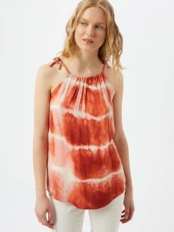 Vila Spaghetti Tops Top VICORBA Dames Oranje / Perzik / Donkeroranje -Vila 087d9ea072006d252f14e4300f86a58f