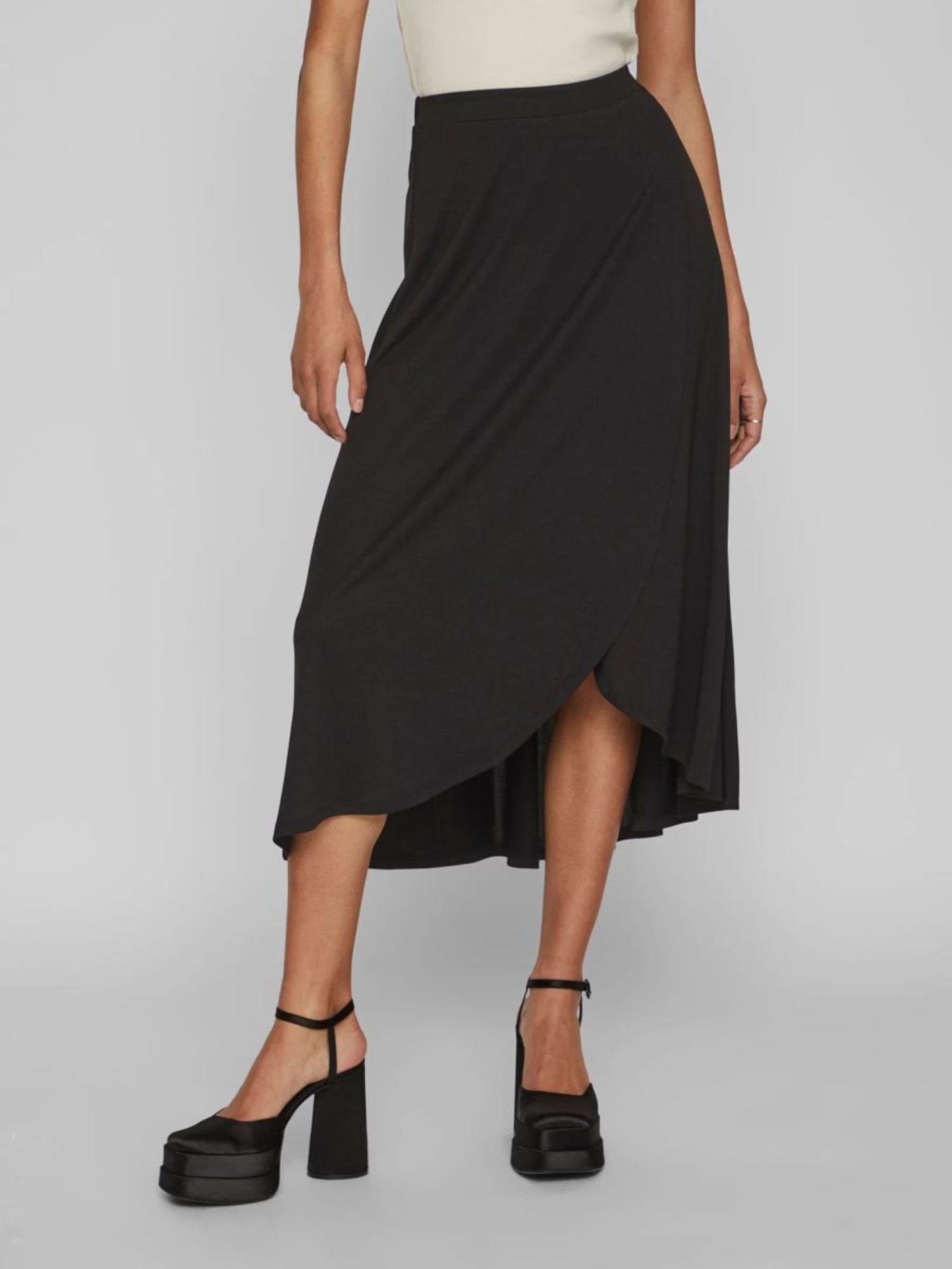 Vila Maxi Rokken Rok Dames Zwart 5 Vila Maxi Rokken Rok Dames Zwart - Afbeelding 3