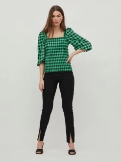 Vila Blouses Met Korte Mouw Blouse Dames Groen / Zwart -Vila 0a0ffcdabbf9360bdb77aaf61b80269f