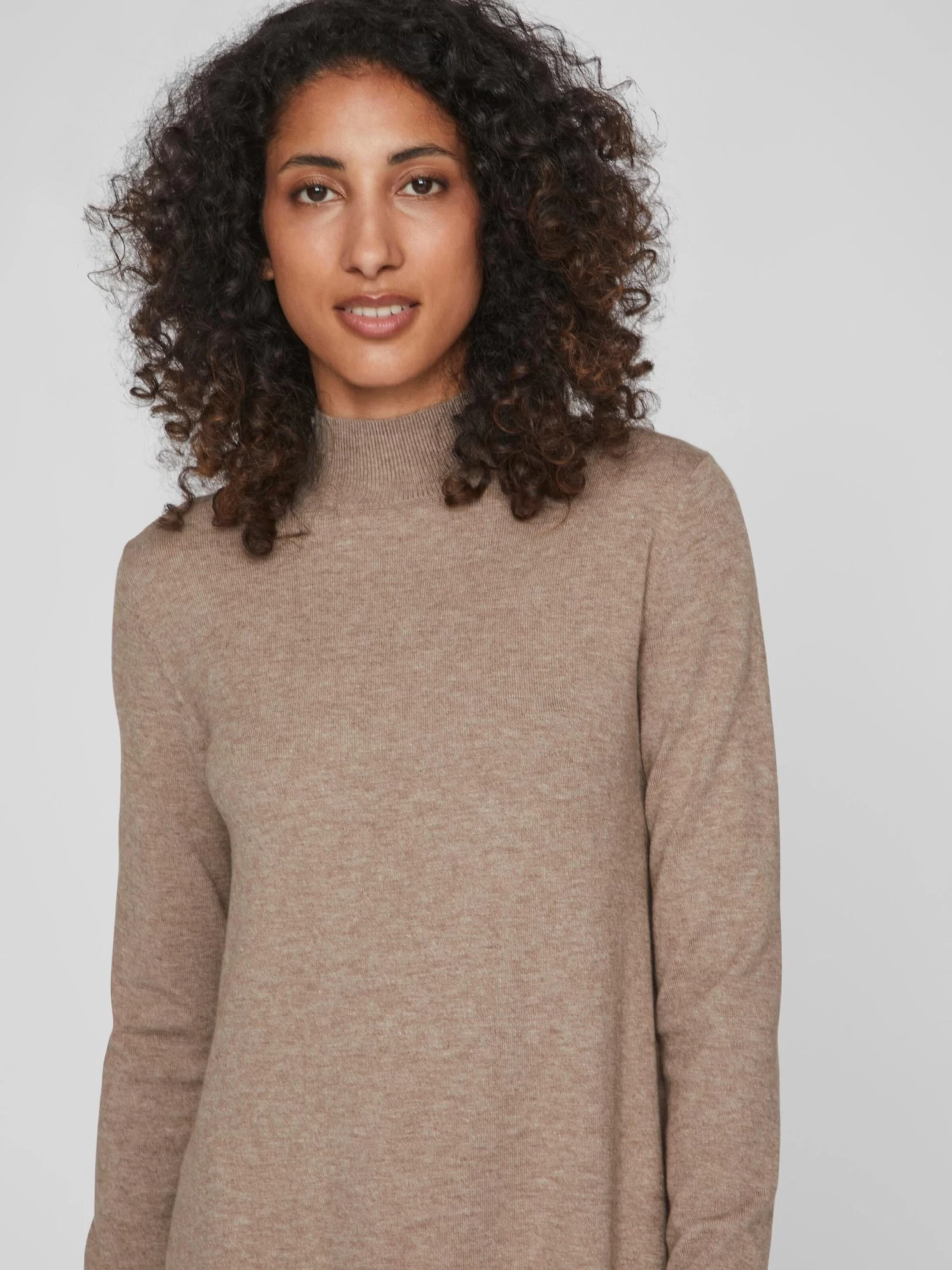 Vila Mini Jurken Jurk Comfy Dames Lichtbruin 8 Vila Mini Jurken Jurk Comfy Dames Lichtbruin - Afbeelding 6