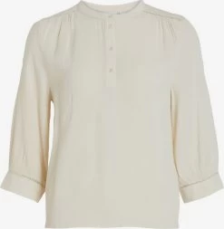 Vila Blouses Met Korte Mouw Blouse Dames Beige / Crème
