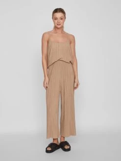 Vila Spaghetti Tops Top PLISA Dames Lichtbeige -Vila 0be433f58b8009be551fca2db822fa3f