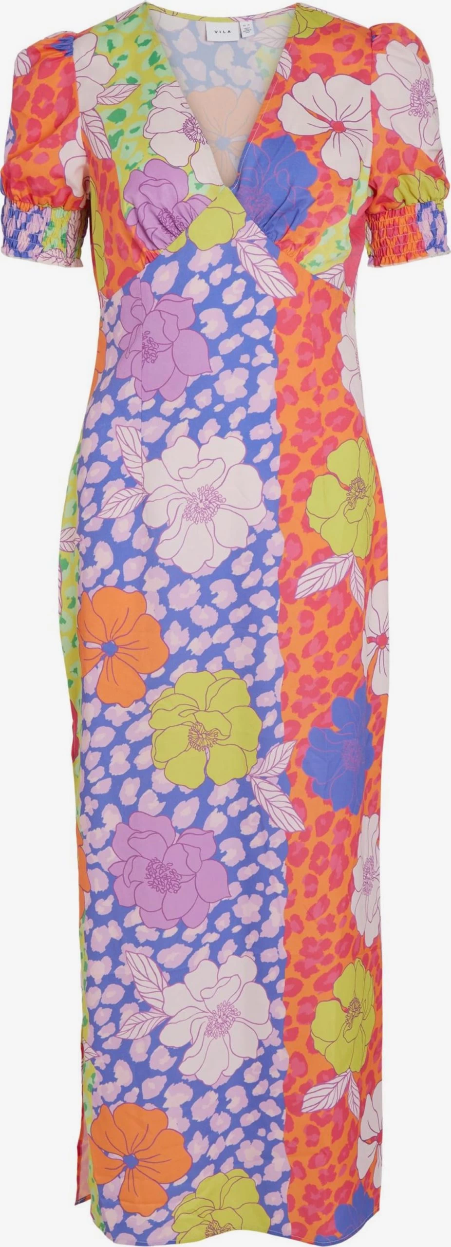 Vila Midi Jurken Jurk Dames Gemengde Kleuren 3 Vila Midi Jurken Jurk Dames Gemengde Kleuren