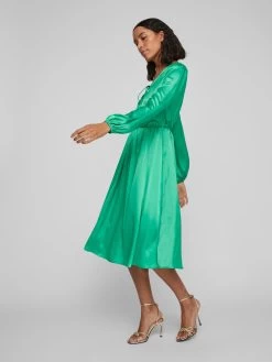 Vila Midi Jurken Jurk Petia Dames Grasgroen -Vila 0cdbaca2719eaef31633cc2251ce103d