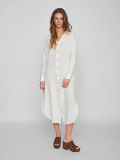 Vila Blousejurken Blousejurk Prisilla Dames Natuurwit -Vila 0d11d665d03f55e29b7f14df2bc83415