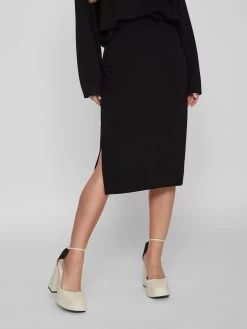 Vila Midi Rokken Rok REFLECTA Dames Zwart -Vila 0d7a03c7df9e28cbdb247804e5446126