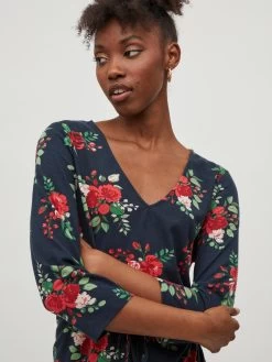 Vila Mini Jurken Jurk Dames Donkerblauw -Vila 0e57949d6b2b294fd200f56b690c513e