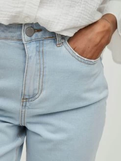 Vila Mom Jeans Loosefit Jeans Dames Lichtblauw -Vila 0e792b7f2f4788ca1cc0666d929a8369