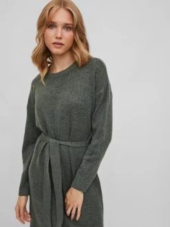 Vila Gebreide Jurken Gebreide Jurk Cilia Dames Donkergroen -Vila 0f85550d4605961dc72444ff2838848a