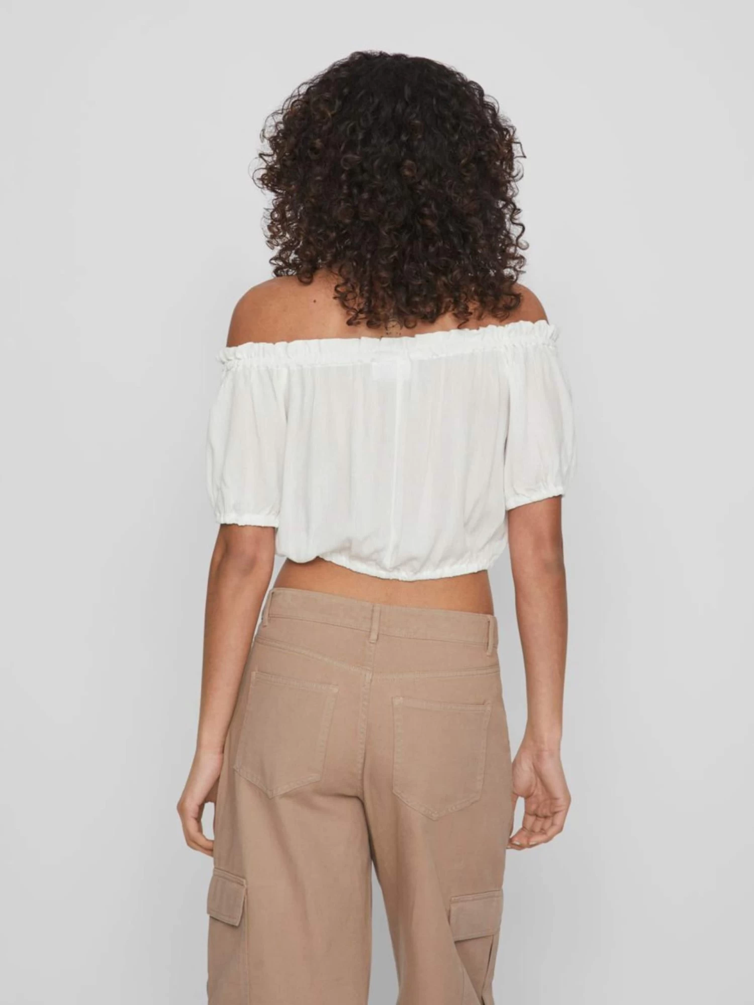 Vila Crop Tops Top Dames Wit 6 Vila Crop Tops Top Dames Wit - Afbeelding 4