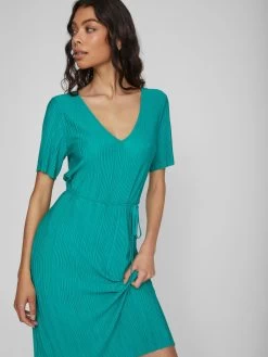 Vila Mini Jurken Jurk PLISA Dames Jade Groen -Vila 115c3af061317004bae7f84c829c35b6