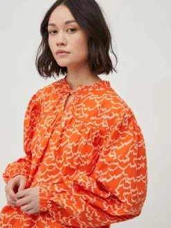 Vila Overhemden Blouse Dames Oranje -Vila 1179d6cc2aba3dde153b7093945a2004