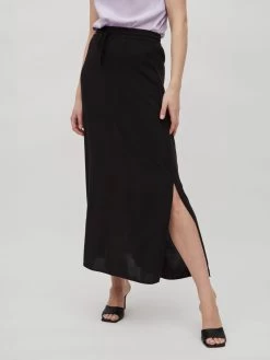 Vila Maxi Rokken Rok Lana Dames Zwart -Vila 11e227c206fc0c4891db944c85e1c852