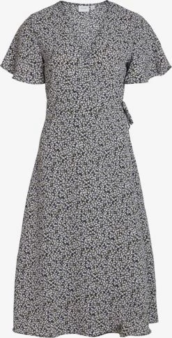 Vila Midi Jurken Jurk Dames Zwart