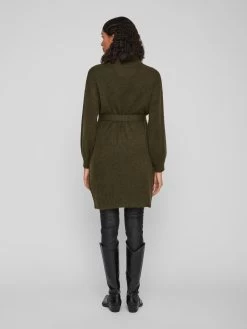 Vila Gebreide Jurken Gebreide Jurk Evah Dames Olijfgroen -Vila 121efea1f9114be21860be65ab37c4f5