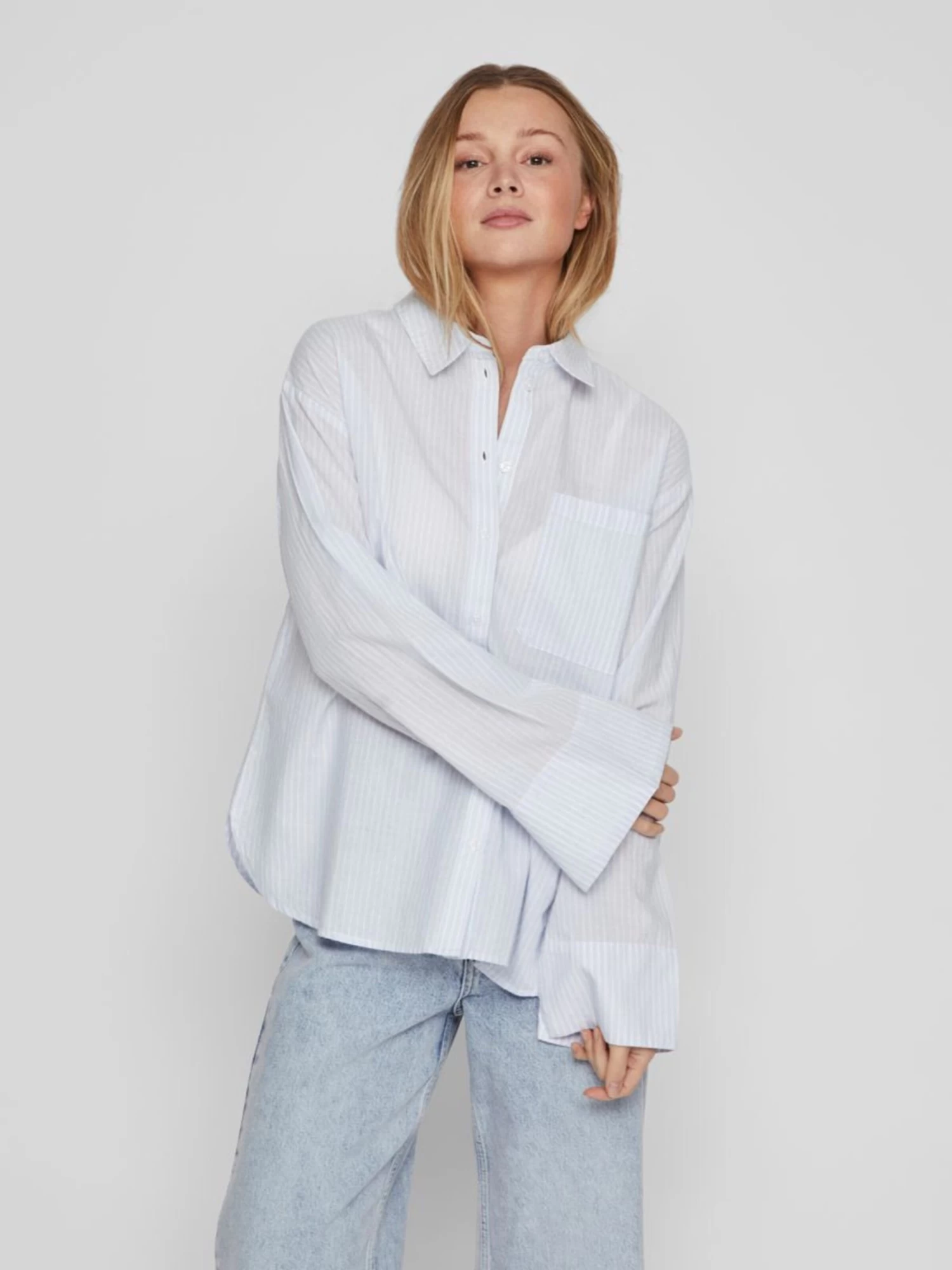 Vila Overhemden Blouse Dames Hemelsblauw 5 Vila Overhemden Blouse Dames Hemelsblauw - Afbeelding 3