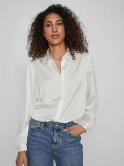 Vila Overhemden Blouse Dames Wit -Vila 1714ee8a75a72a1c778fe78f3e27ee4e