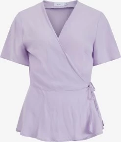 Vila Blouses Met Korte Mouw Blouse Fini Dames Lichtlila