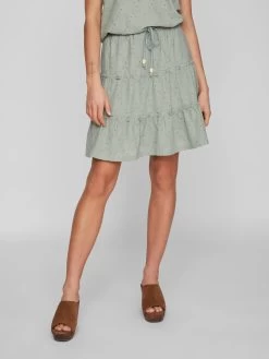 Vila Mini Rokken Rok DELLA Dames Kaki -Vila 175202d9417678262e3793cdbcee8376