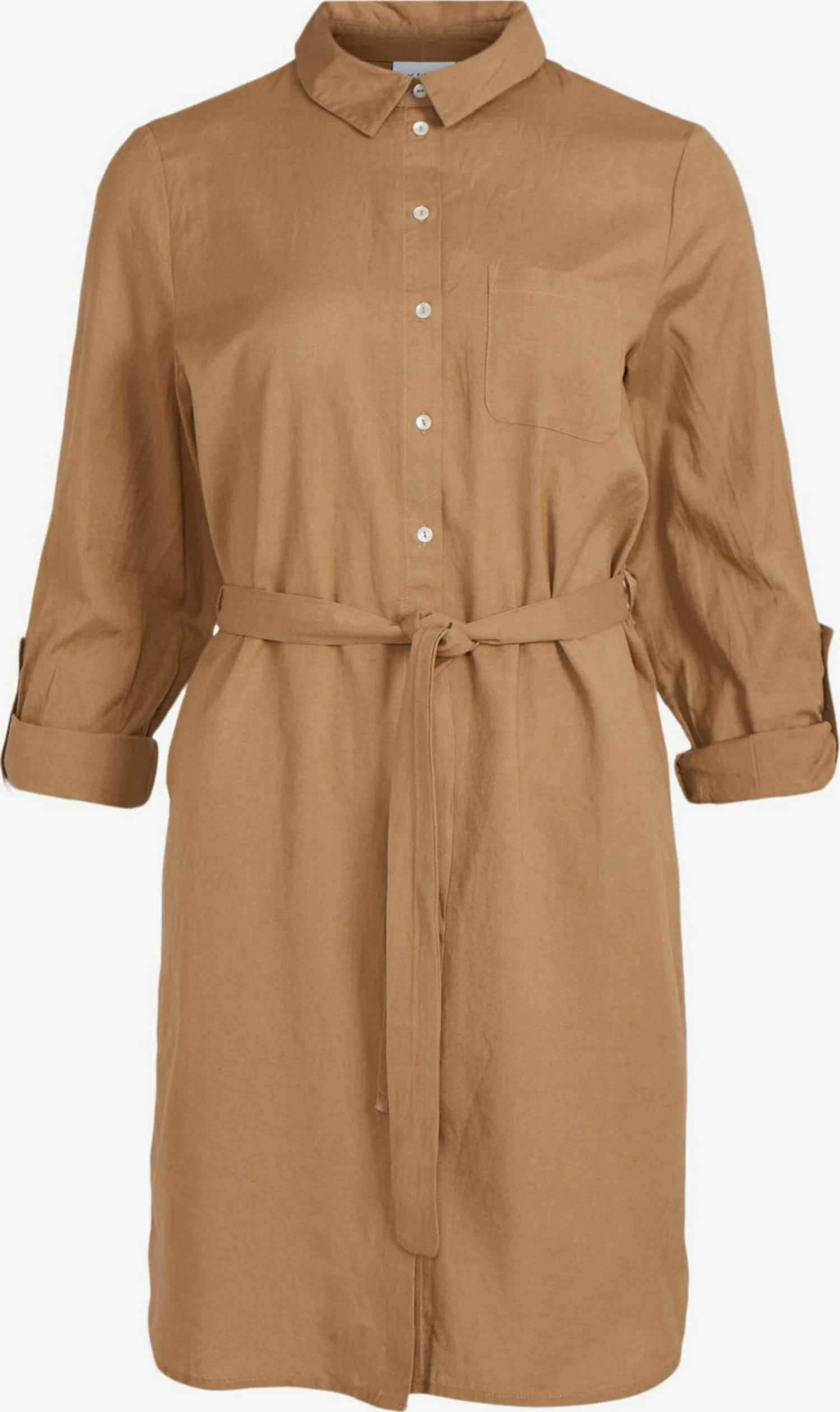 Vila Blousejurken Blousejurk Dames Lichtbruin 3 Vila Blousejurken Blousejurk Dames Lichtbruin