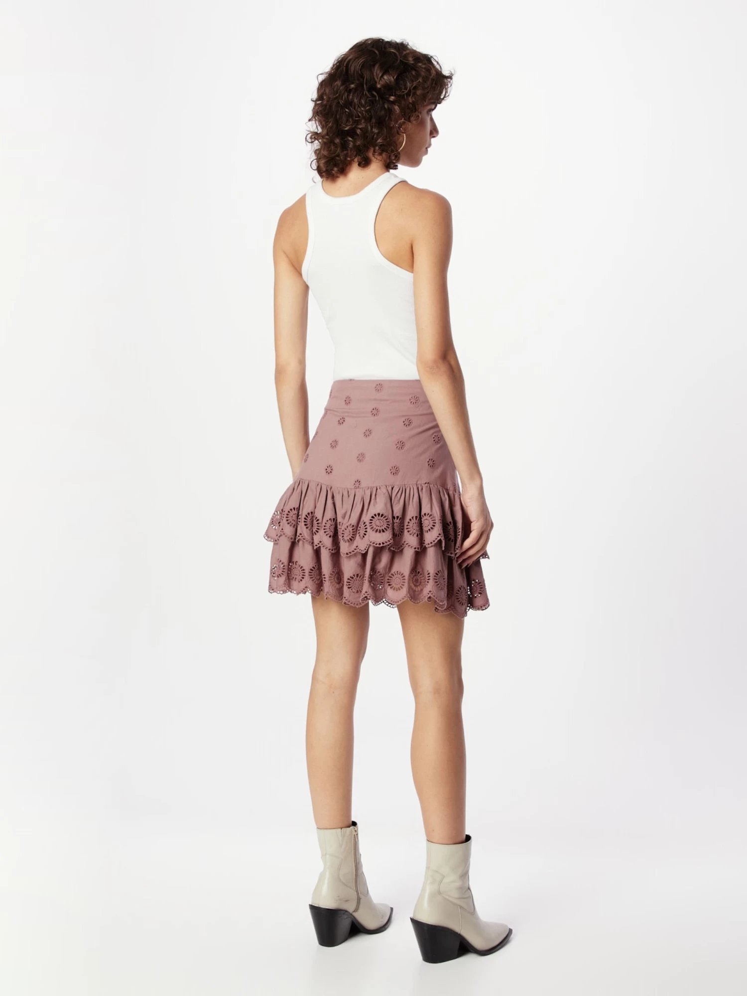 Mini Rokken Rok HOLLA Dames Mauve 6 Mini Rokken Rok HOLLA Dames Mauve - Afbeelding 4