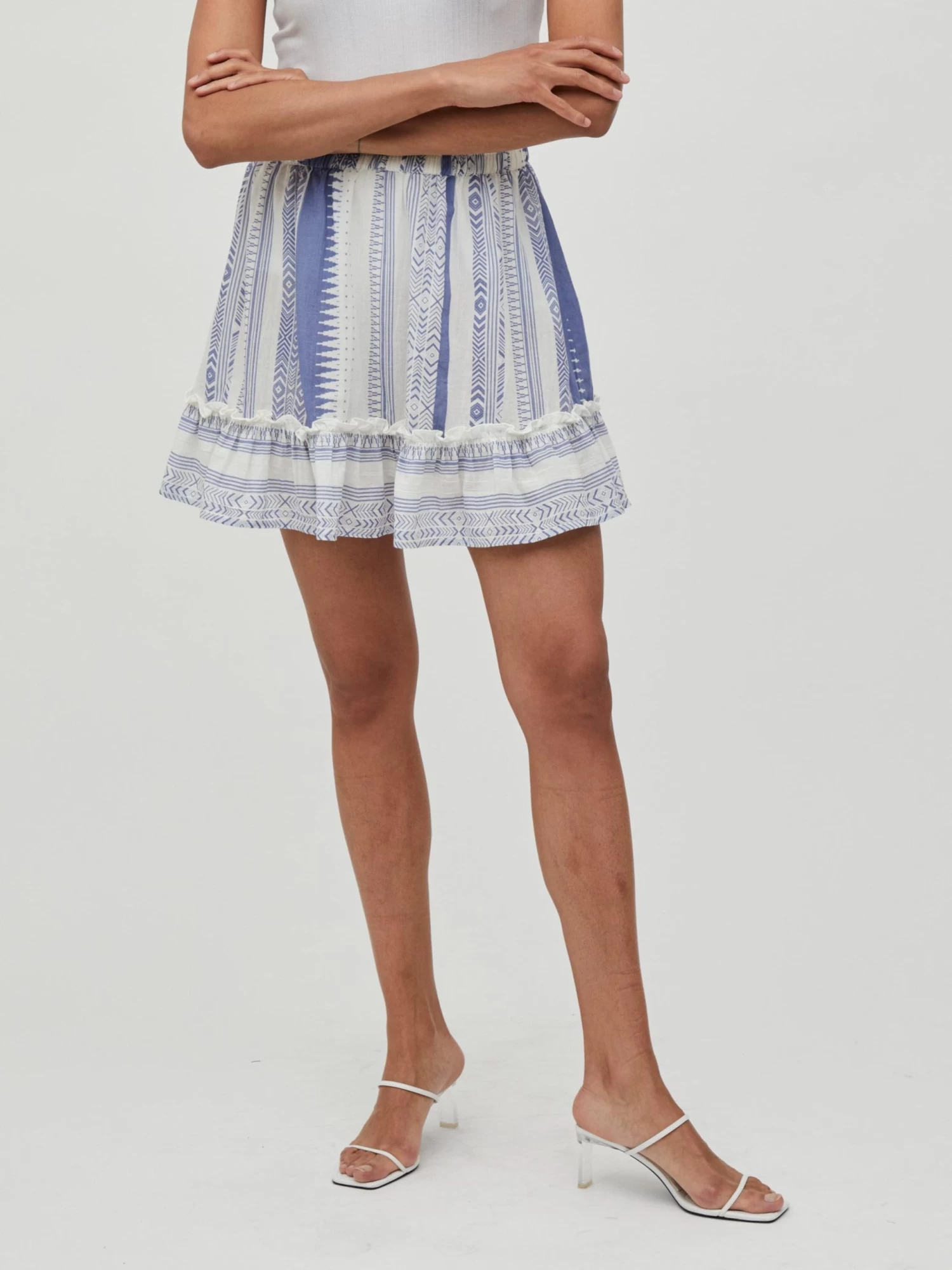 Vila Mini Rokken Rok TILLIE Dames Blauw 5 Vila Mini Rokken Rok TILLIE Dames Blauw - Afbeelding 3