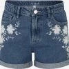 Vila Denim Shorts Regular Jeans Dames Blauw