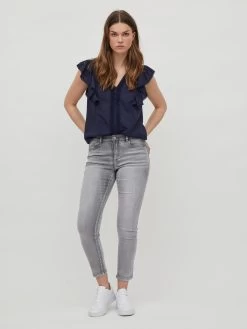 Vila Blouses Met Korte Mouw Blouse Julana Dames Donkerblauw -Vila 1cce06638361c876c91d319eb6d1db6b