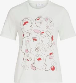 Vila T-shirts Shirt MATTI Dames Wit
