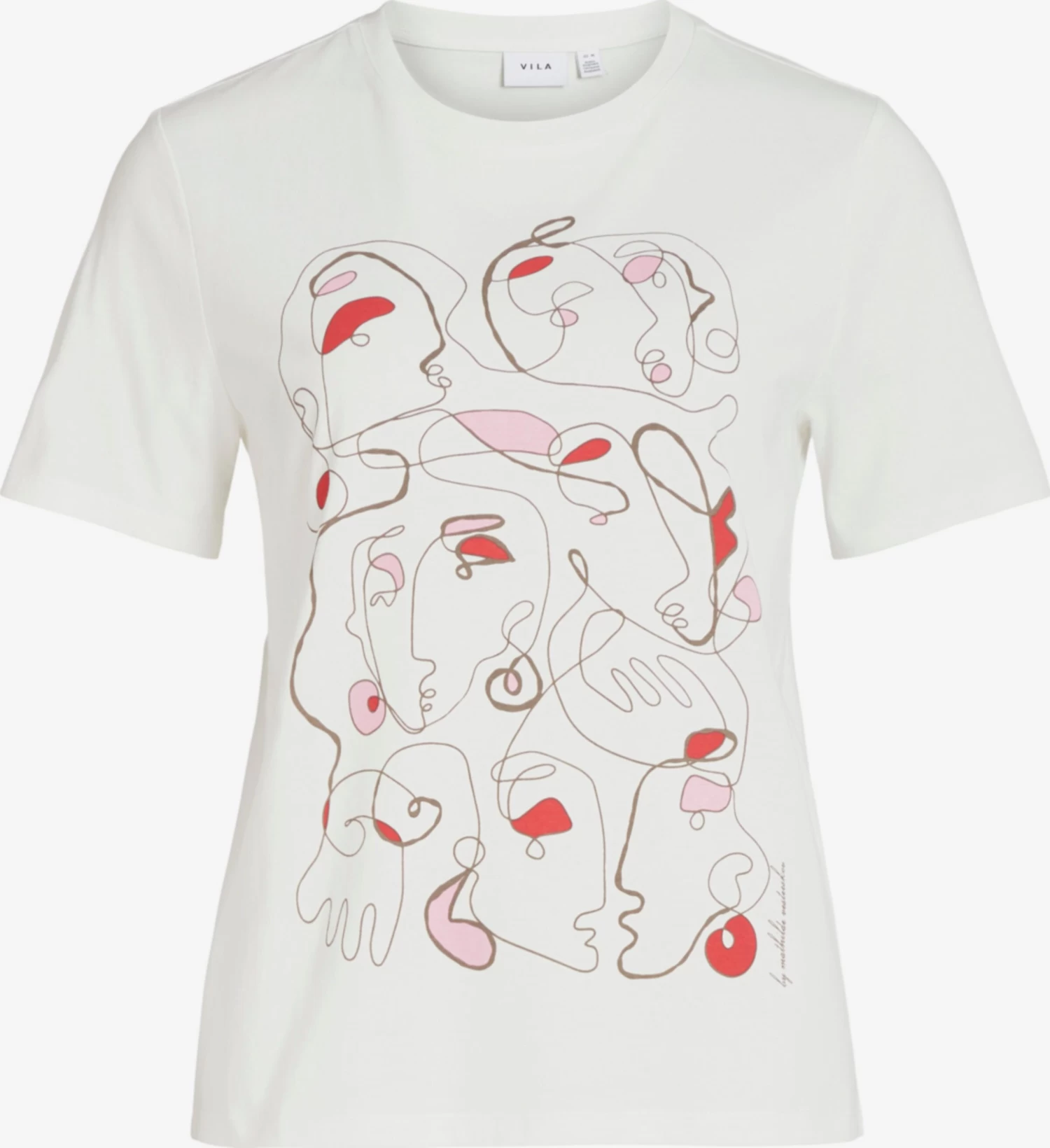 Vila T-shirts Shirt MATTI Dames Wit 3 Vila T-shirts Shirt MATTI Dames Wit