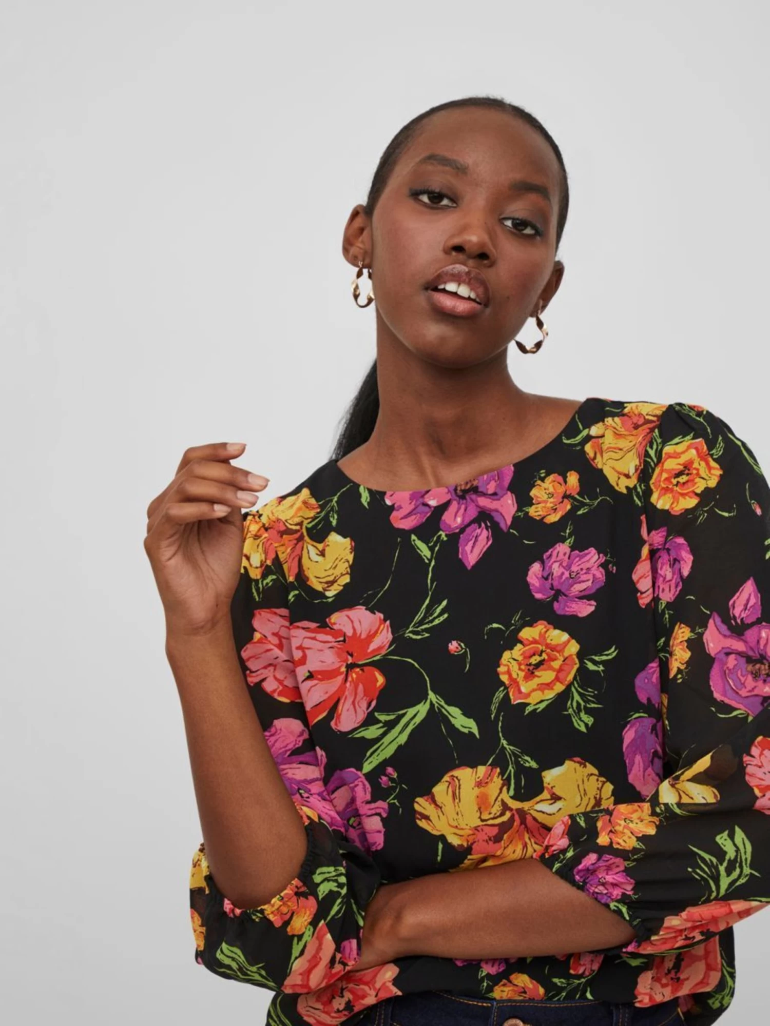 Vila Blouses Met Korte Mouw Blouse Dames Zwart 8 Vila Blouses Met Korte Mouw Blouse Dames Zwart - Afbeelding 6