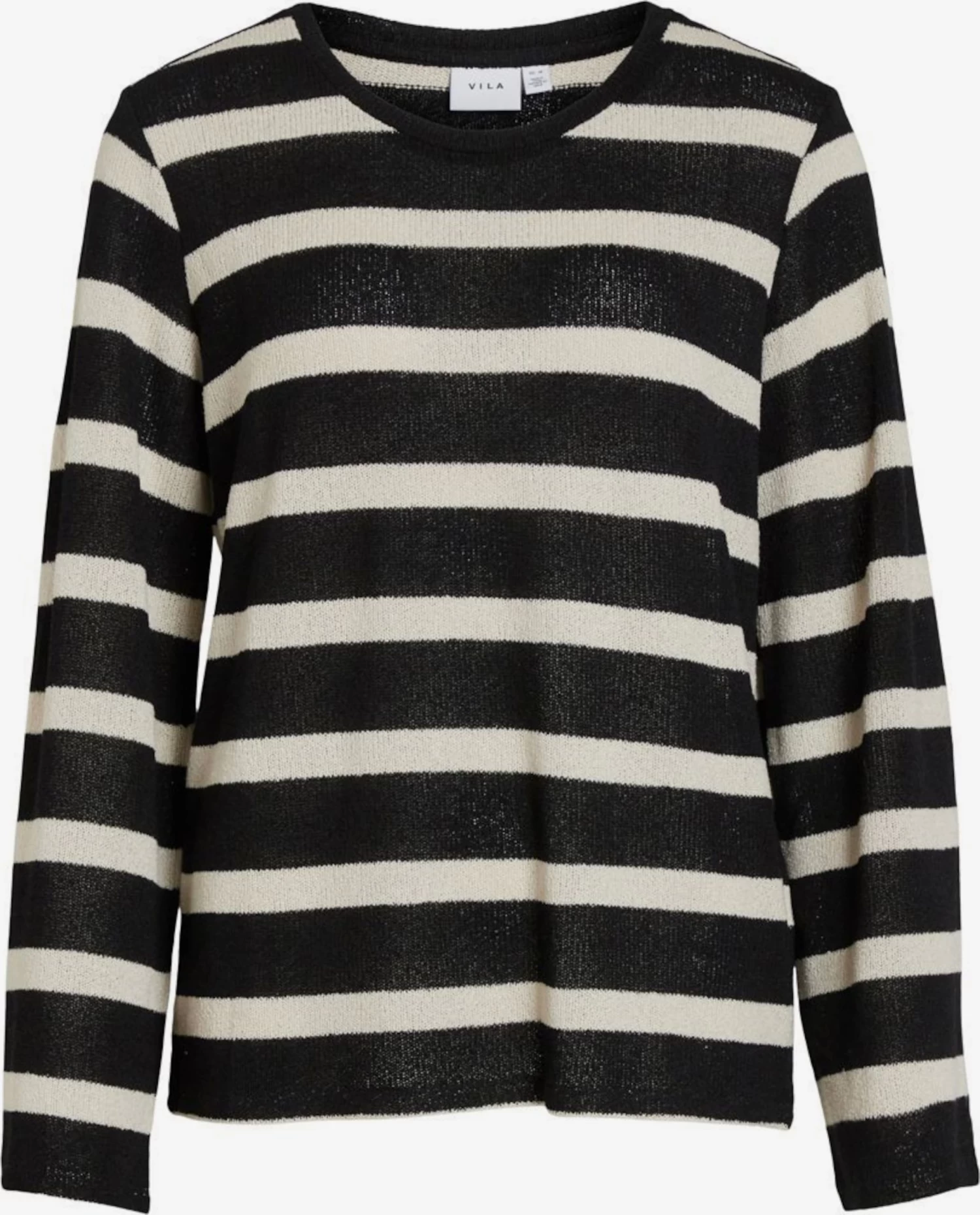 Vila Longsleeves Shirt Dames Beige / Zwart 3 Vila Longsleeves Shirt Dames Beige / Zwart