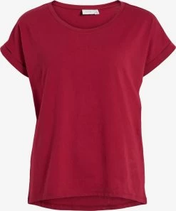 Vila T-shirts Shirt DREAMERS Dames Wijnrood