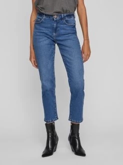 Vila Straight Regular Jeans ALICE Dames Blauw -Vila 1f9f94bed0de25f2e89e8a9d92b2c29b