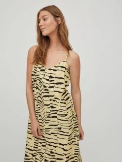 Vila Midi Jurken Jurk ALINIA Dames Pasteelgeel 13 Vila Midi Jurken Jurk ALINIA Dames Pasteelgeel -Vila 1fe8286b3fdc442e83b1567de35dc353