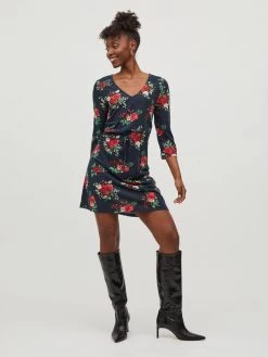 Vila Mini Jurken Jurk Dames Donkerblauw -Vila 20c0b36c4360e8ce308eadb25d368f77