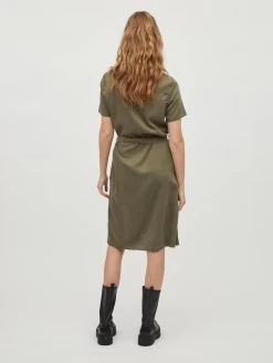 Vila Blousejurken Blousejurk Bista Dames Olijfgroen -Vila 212130129285daa0770f8c6bb76f5b48