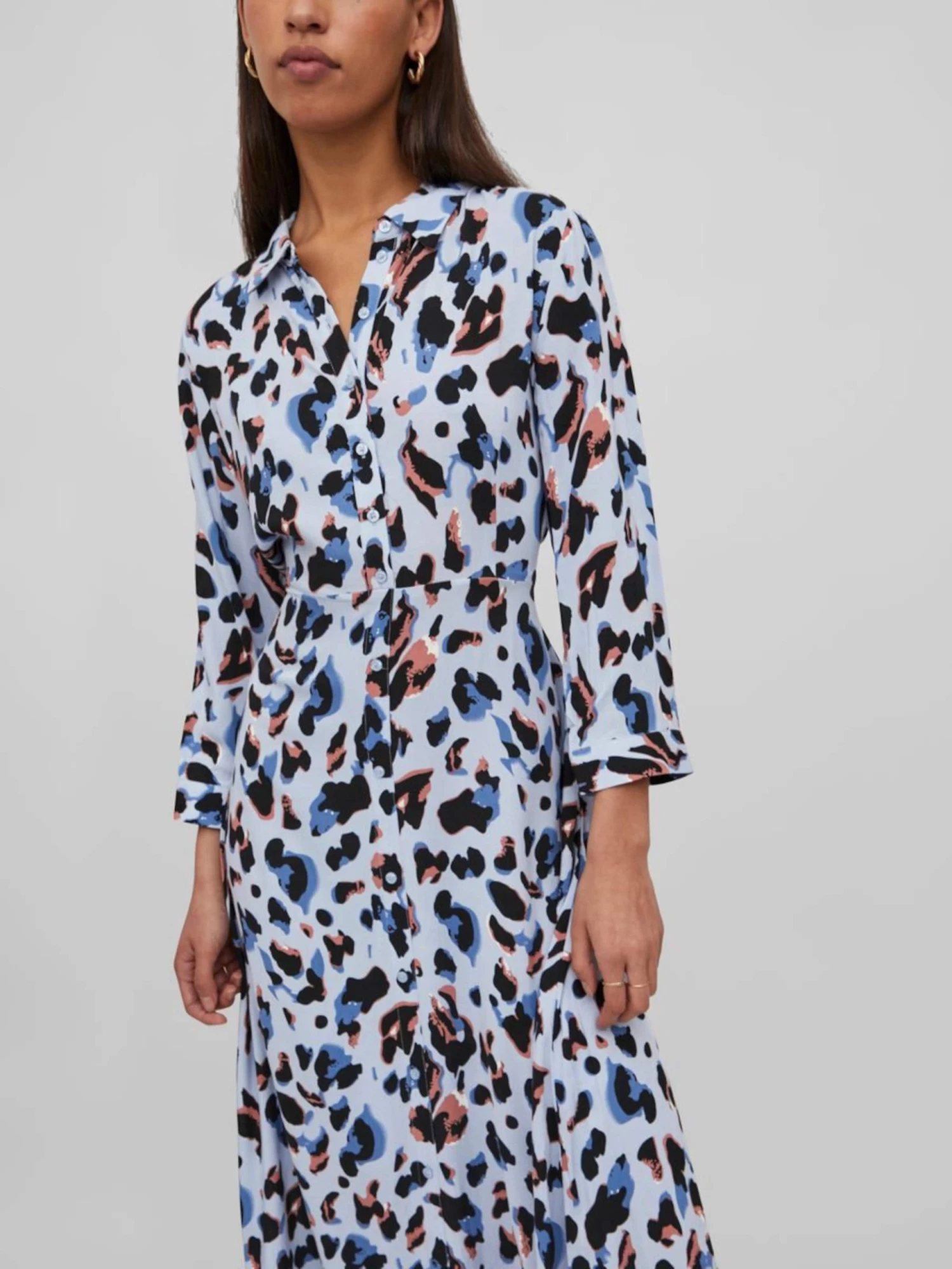 Vila Maxi Jurken Jurk Dames Duifblauw 9 Vila Maxi Jurken Jurk Dames Duifblauw - Afbeelding 7